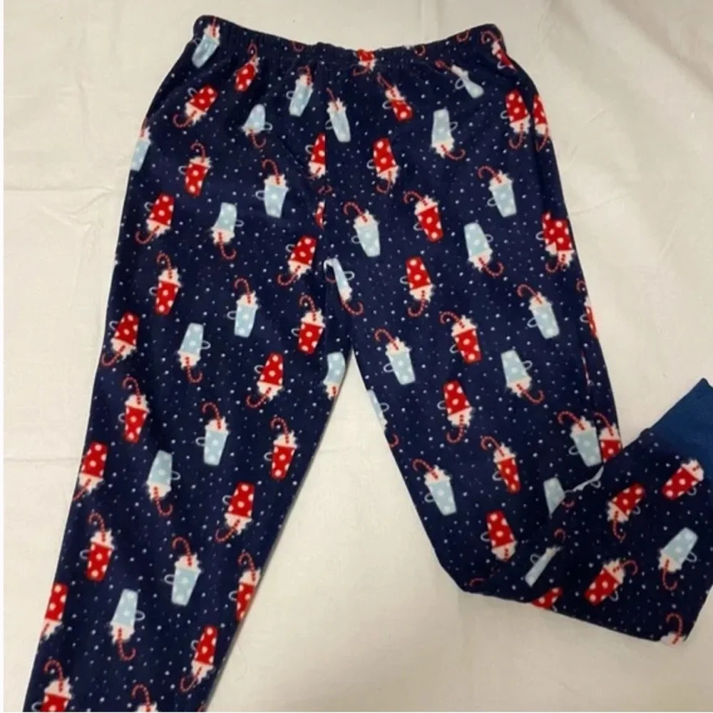 PJ Couture Navy Christmas Hot Coco Drink Pajamas - Picture 2 of 2